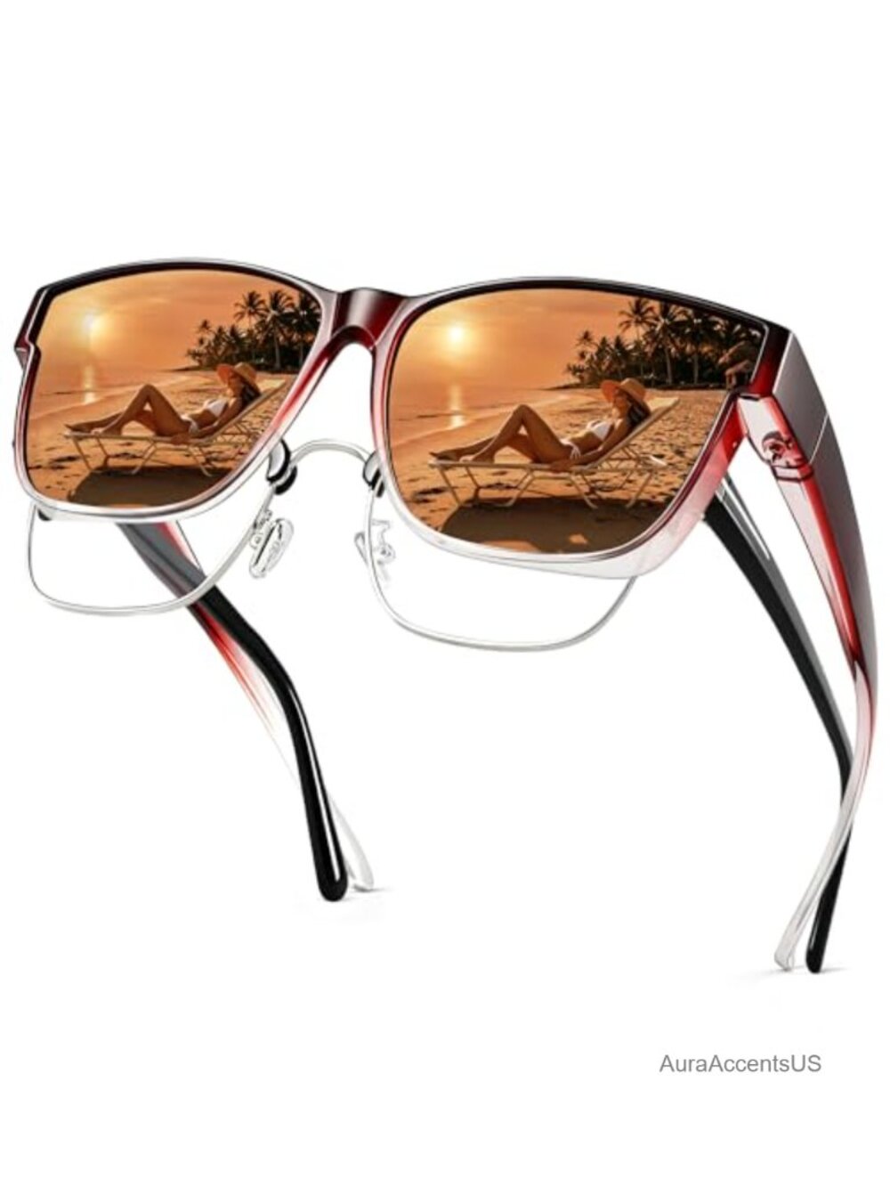 Polarized Fit Over Sunglasses Square UV400 Protection Unisex